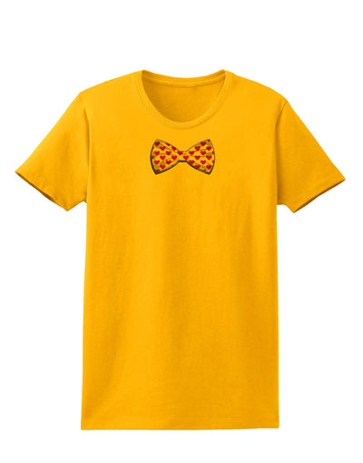 Bow Tie Hearts Womens T-Shirt-Womens T-Shirt-TooLoud-Gold-X-Small-Davson Sales
