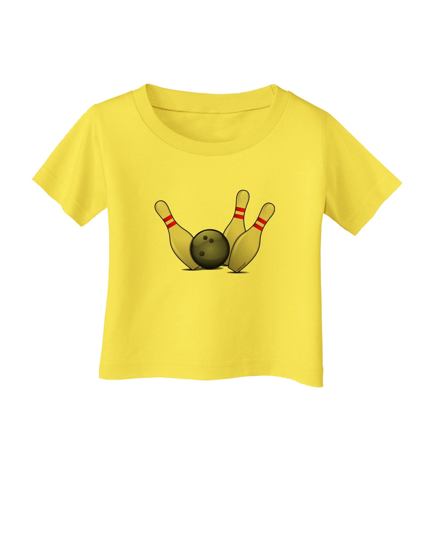 Bowling Ball with Pins Infant T-Shirt-Infant T-Shirt-TooLoud-Yellow-06-Months-Davson Sales