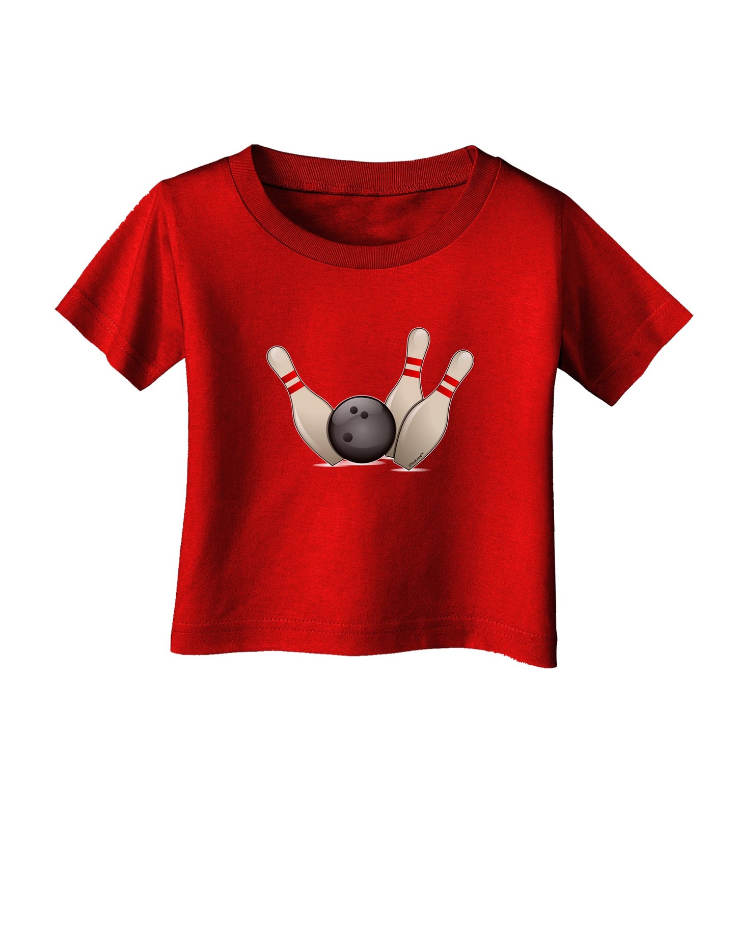 Bowling Ball with Pins Infant T-Shirt Dark-Infant T-Shirt-TooLoud-Red-06-Months-Davson Sales