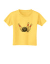 Bowling Ball with Pins Toddler T-Shirt-Toddler T-Shirt-TooLoud-Yellow-2T-Davson Sales