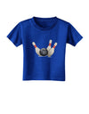 Bowling Ball with Pins Toddler T-Shirt Dark-Toddler T-Shirt-TooLoud-Royal-Blue-2T-Davson Sales