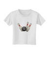 Bowling Ball with Pins Toddler T-Shirt-Toddler T-Shirt-TooLoud-White-2T-Davson Sales