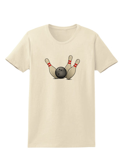 Bowling Ball with Pins Womens T-Shirt-Womens T-Shirt-TooLoud-Natural-X-Small-Davson Sales