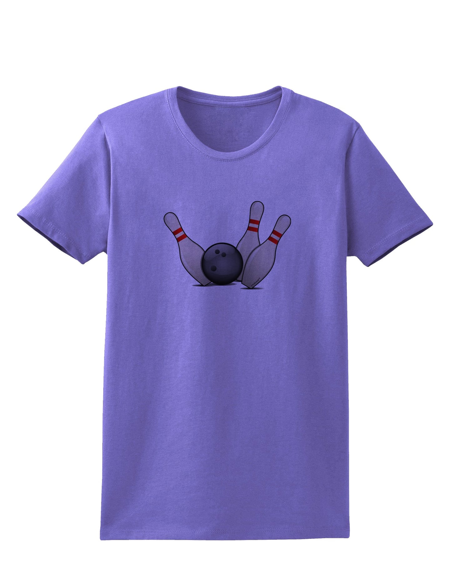 Bowling Ball with Pins Womens T-Shirt-Womens T-Shirt-TooLoud-Violet-X-Small-Davson Sales