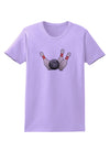 Bowling Ball with Pins Womens T-Shirt-Womens T-Shirt-TooLoud-Lavender-X-Small-Davson Sales