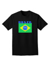 Brazil Flag Adult Dark T-Shirt-Mens T-Shirt-TooLoud-Black-Small-Davson Sales