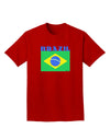 Brazil Flag Adult Dark T-Shirt-Mens T-Shirt-TooLoud-Red-Small-Davson Sales