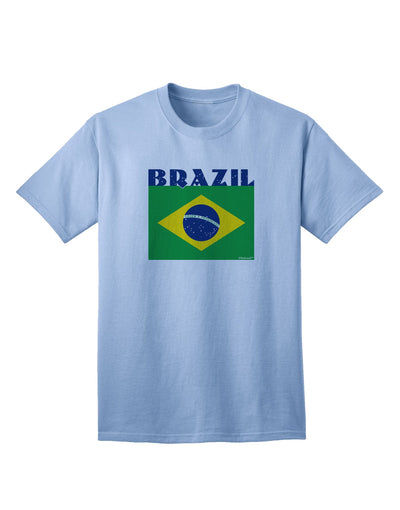 Brazil Flag Adult T-Shirt: Patriotic Fashion Statement for the Modern Individual-Mens T-shirts-TooLoud-Light-Blue-Small-Davson Sales