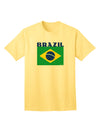 Brazil Flag Adult T-Shirt: Patriotic Fashion Statement for the Modern Individual-Mens T-shirts-TooLoud-Yellow-Small-Davson Sales