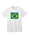 Brazil Flag Adult T-Shirt: Patriotic Fashion Statement for the Modern Individual-Mens T-shirts-TooLoud-White-Small-Davson Sales