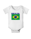 Brazil Flag Baby Romper Bodysuit-Baby Romper-TooLoud-White-06-Months-Davson Sales