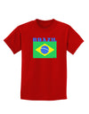 Brazil Flag Childrens Dark T-Shirt-Childrens T-Shirt-TooLoud-Red-X-Small-Davson Sales