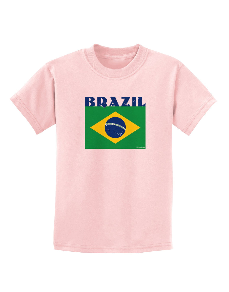 Brazil Flag Childrens T-Shirt-Childrens T-Shirt-TooLoud-White-X-Small-Davson Sales