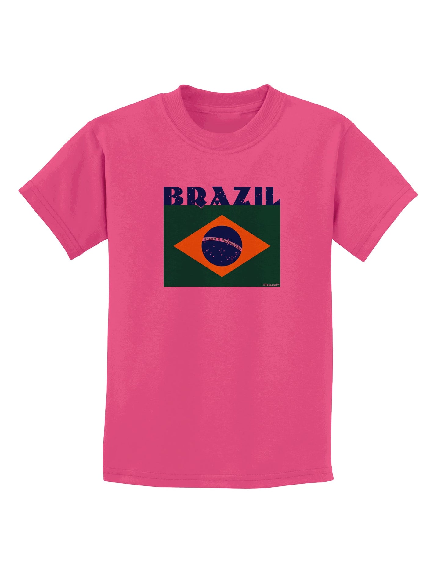 Brazil Flag Childrens T-Shirt-Childrens T-Shirt-TooLoud-Sangria-X-Small-Davson Sales