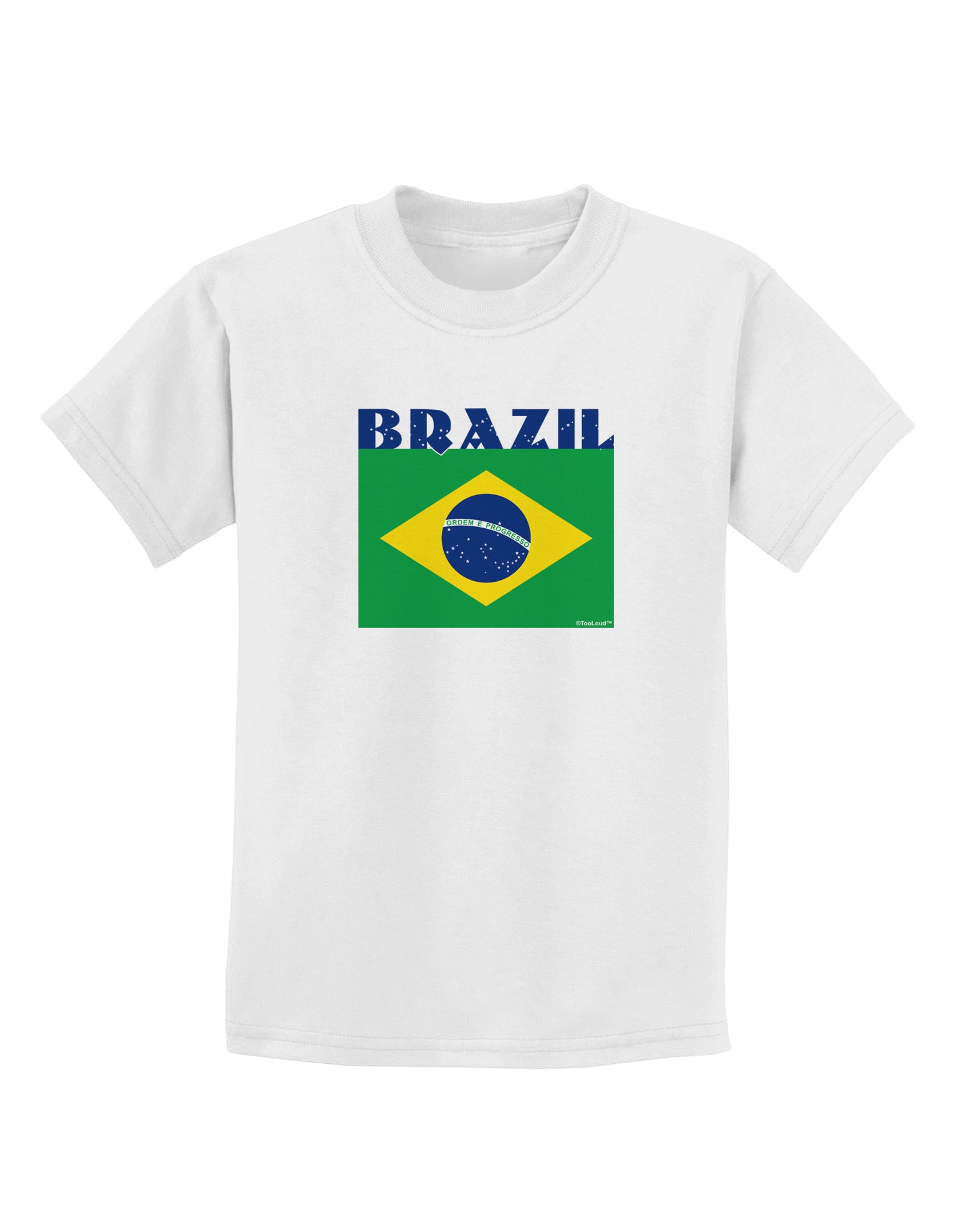 Brazil Flag Childrens T-Shirt-Childrens T-Shirt-TooLoud-White-X-Small-Davson Sales