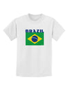 Brazil Flag Childrens T-Shirt-Childrens T-Shirt-TooLoud-White-X-Small-Davson Sales