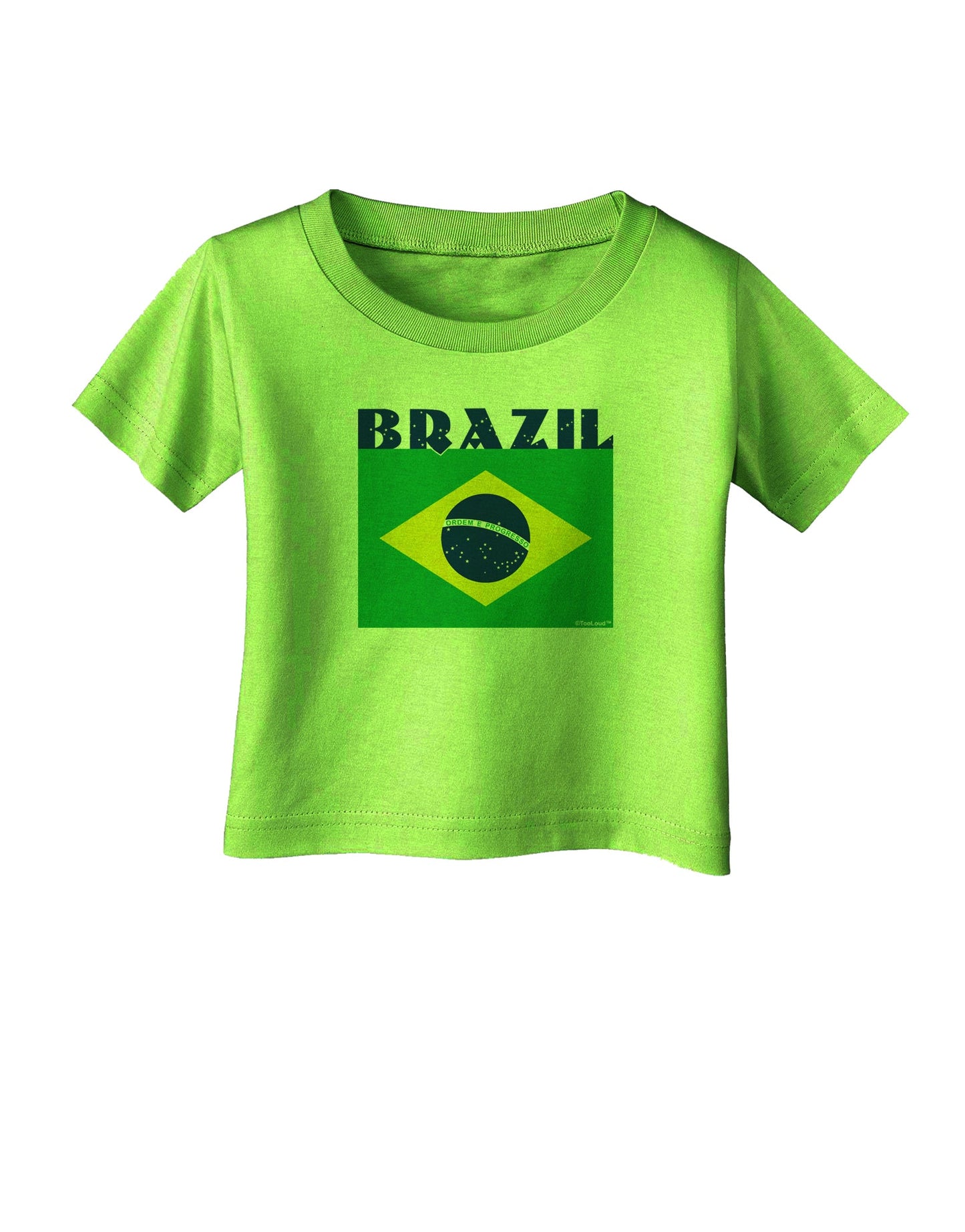 Brazil Flag Infant T-Shirt-Infant T-Shirt-TooLoud-Lime-Green-06-Months-Davson Sales