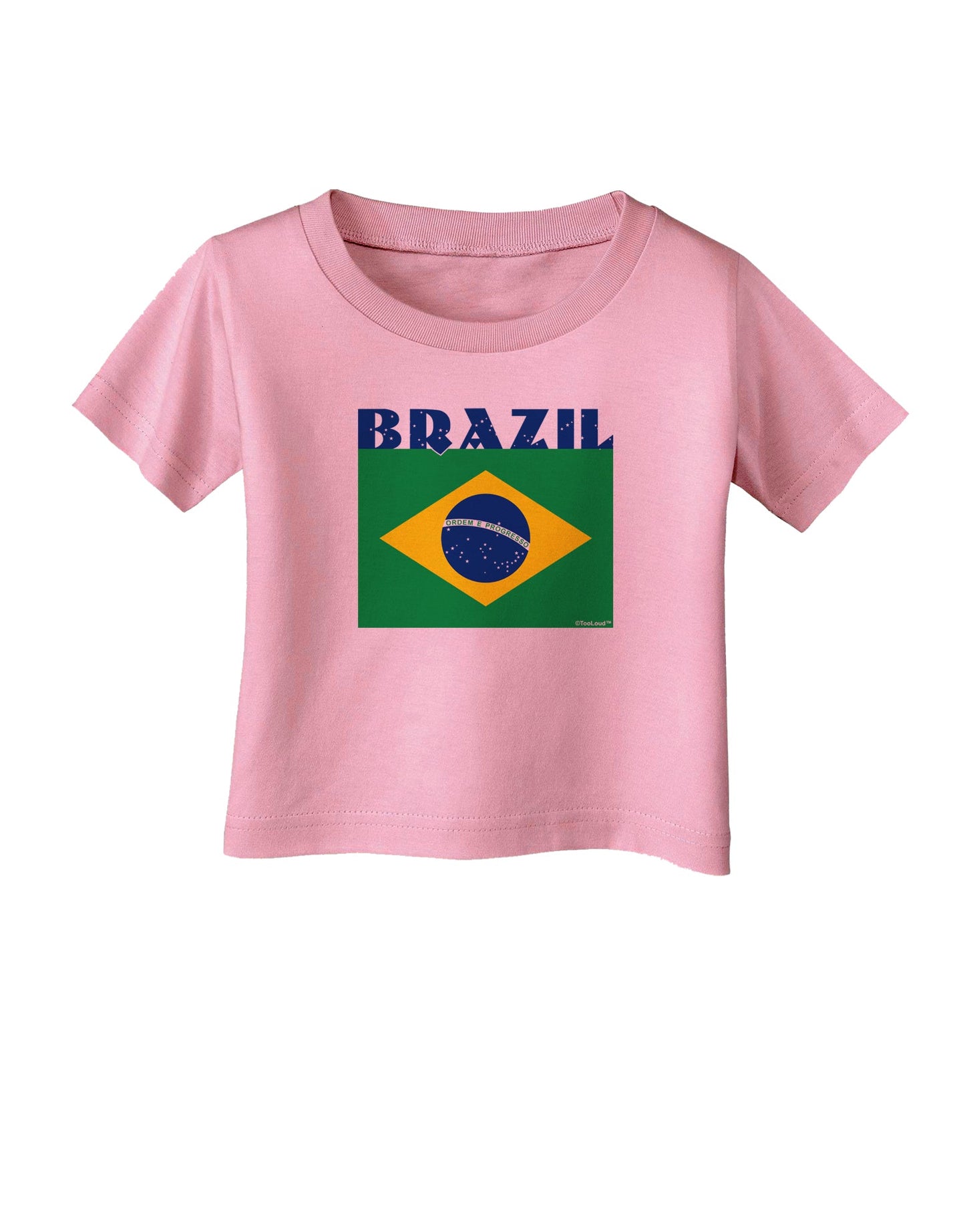 Brazil Flag Infant T-Shirt-Infant T-Shirt-TooLoud-Candy-Pink-06-Months-Davson Sales