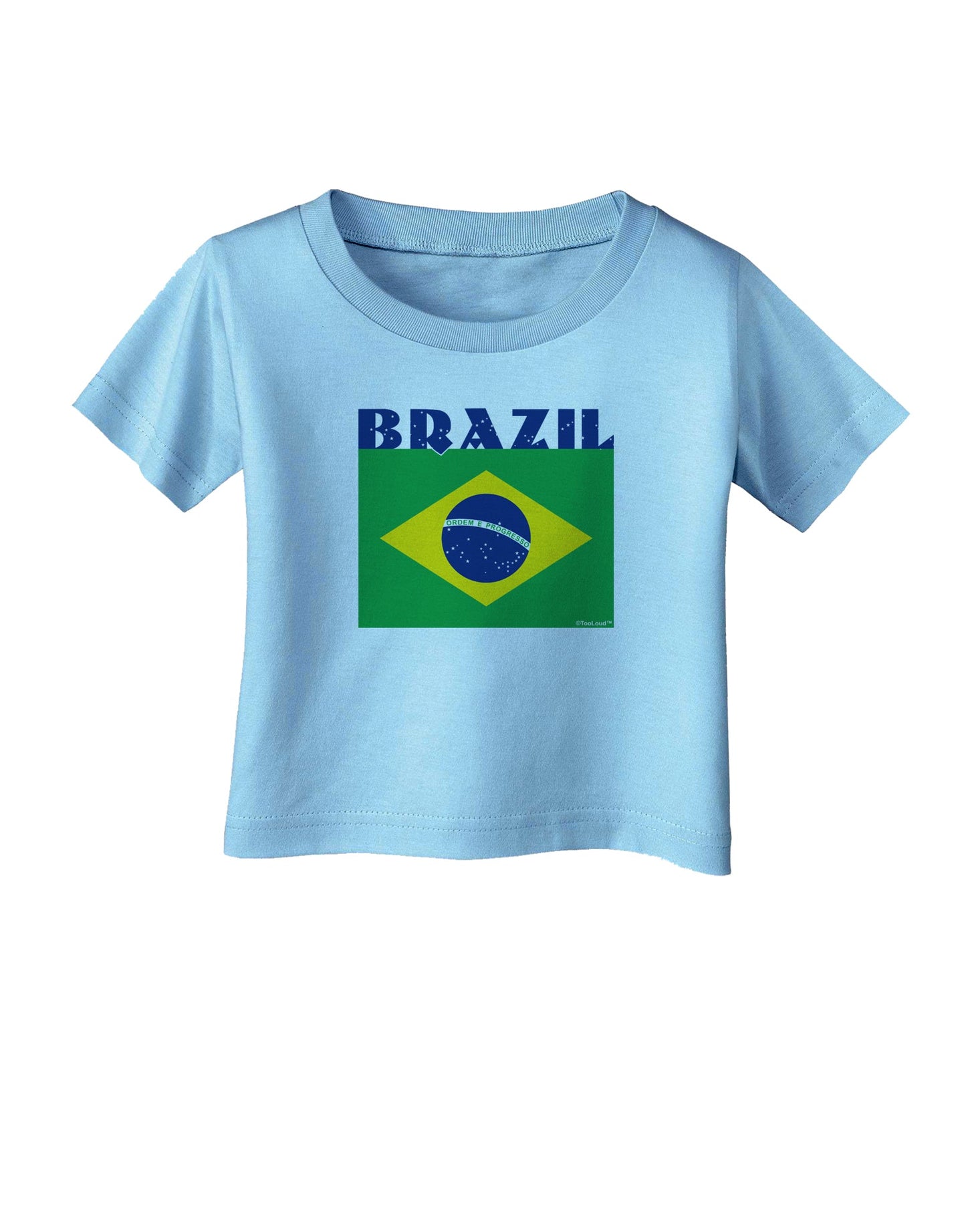 Brazil Flag Infant T-Shirt-Infant T-Shirt-TooLoud-Aquatic-Blue-06-Months-Davson Sales