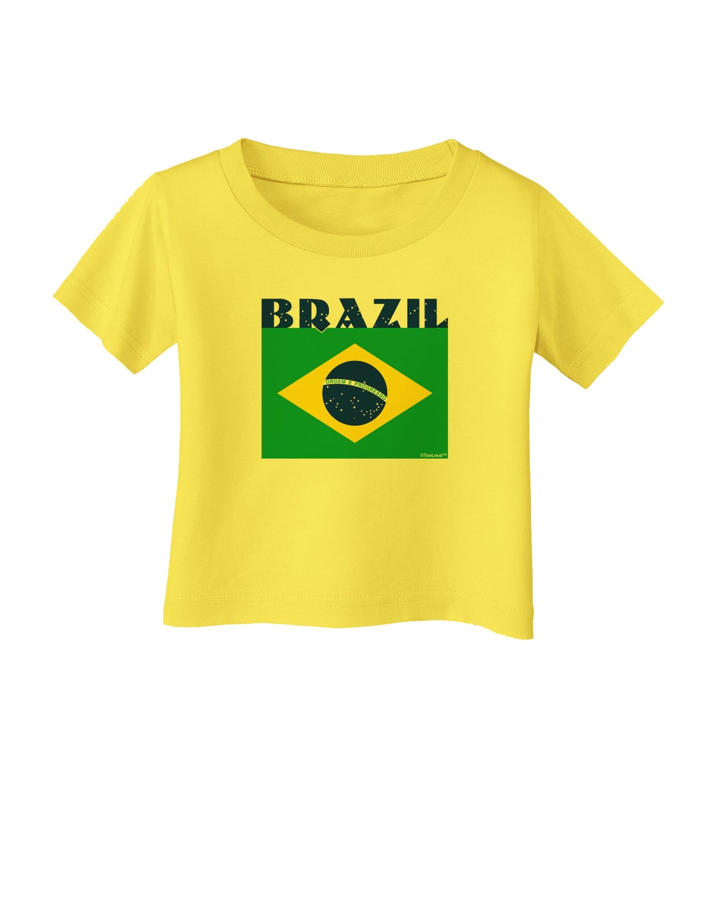 Brazil Flag Infant T-Shirt-Infant T-Shirt-TooLoud-Yellow-06-Months-Davson Sales