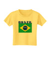 Brazil Flag Toddler T-Shirt-Toddler T-Shirt-TooLoud-Yellow-2T-Davson Sales