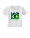 Brazil Flag Toddler T-Shirt-Toddler T-Shirt-TooLoud-White-2T-Davson Sales