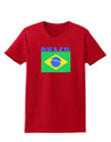 Brazil Flag Womens Dark T-Shirt-TooLoud-Red-X-Small-Davson Sales