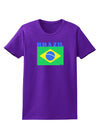 Brazil Flag Womens Dark T-Shirt-TooLoud-Purple-X-Small-Davson Sales