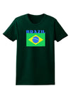 Brazil Flag Womens Dark T-Shirt-TooLoud-Forest-Green-Small-Davson Sales