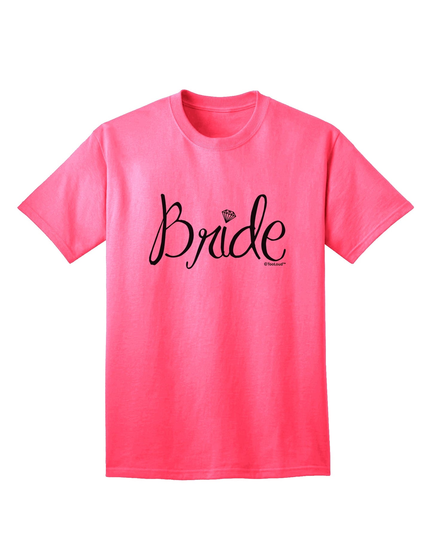 Bride Design - Diamond Adult T-Shirt-Mens T-Shirt-TooLoud-Neon-Pink-Small-Davson Sales