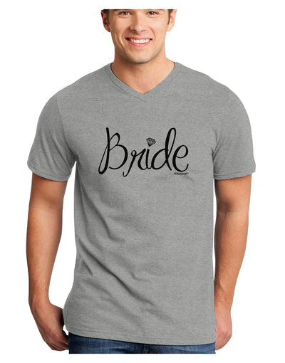 Bride Design - Diamond Adult V-Neck T-shirt-Mens V-Neck T-Shirt-TooLoud-HeatherGray-Small-Davson Sales