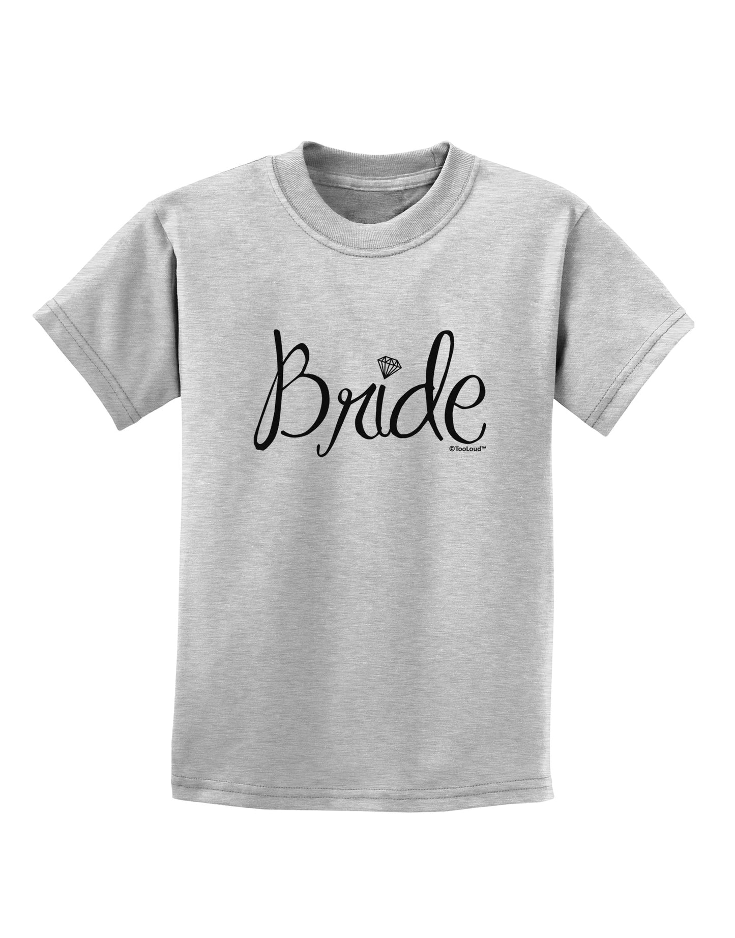 Bride Design - Diamond Childrens T-Shirt-Childrens T-Shirt-TooLoud-AshGray-X-Small-Davson Sales