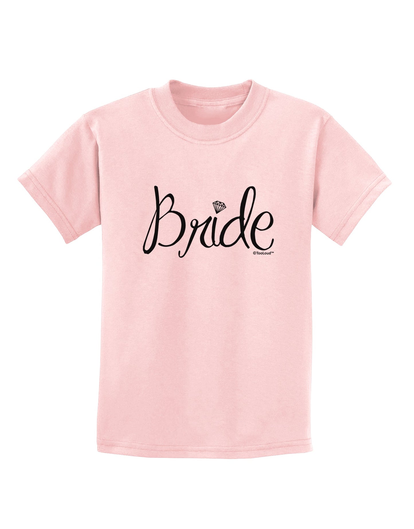 Bride Design - Diamond Childrens T-Shirt-Childrens T-Shirt-TooLoud-PalePink-X-Small-Davson Sales