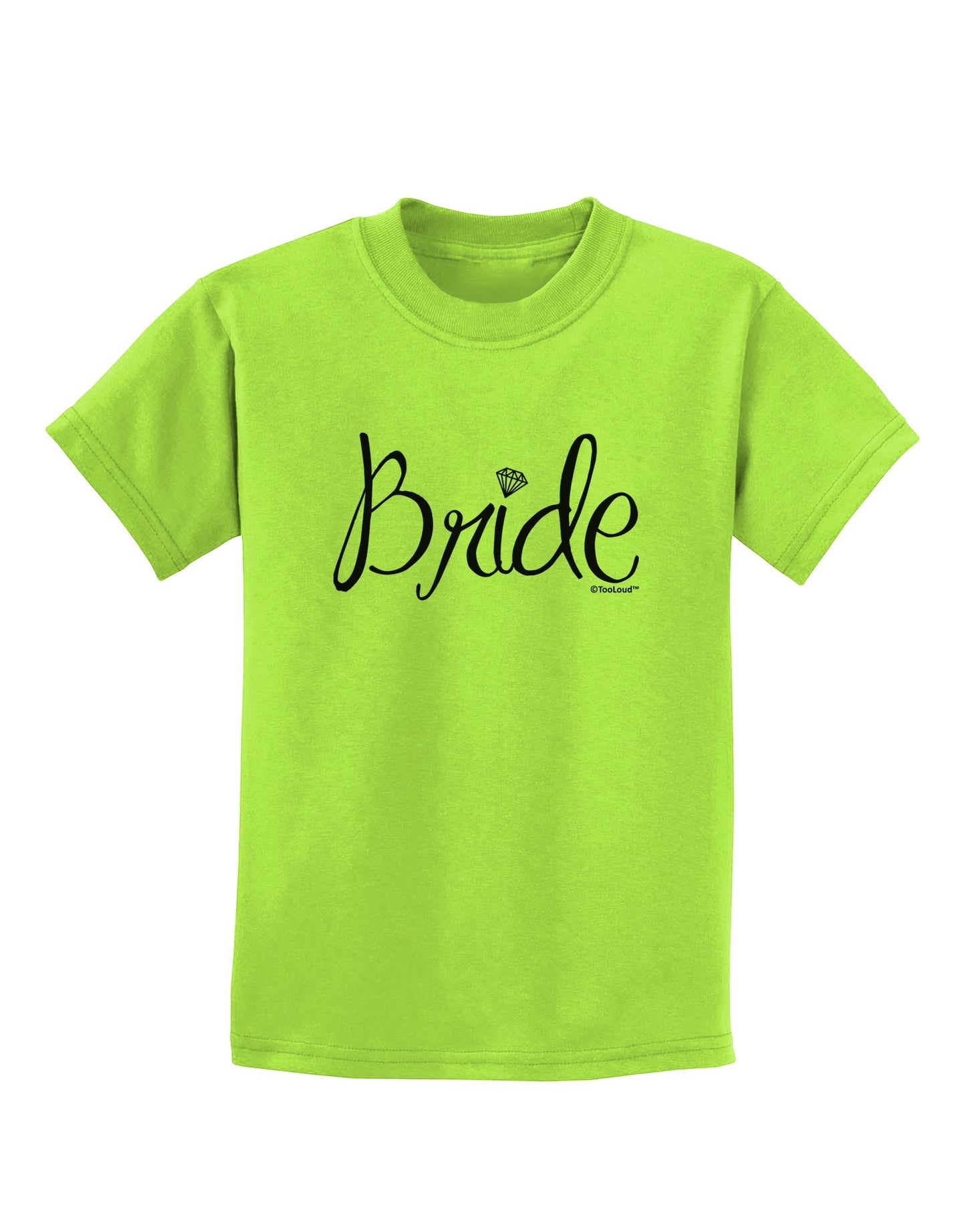Bride Design - Diamond Childrens T-Shirt-Childrens T-Shirt-TooLoud-Lime-Green-X-Small-Davson Sales