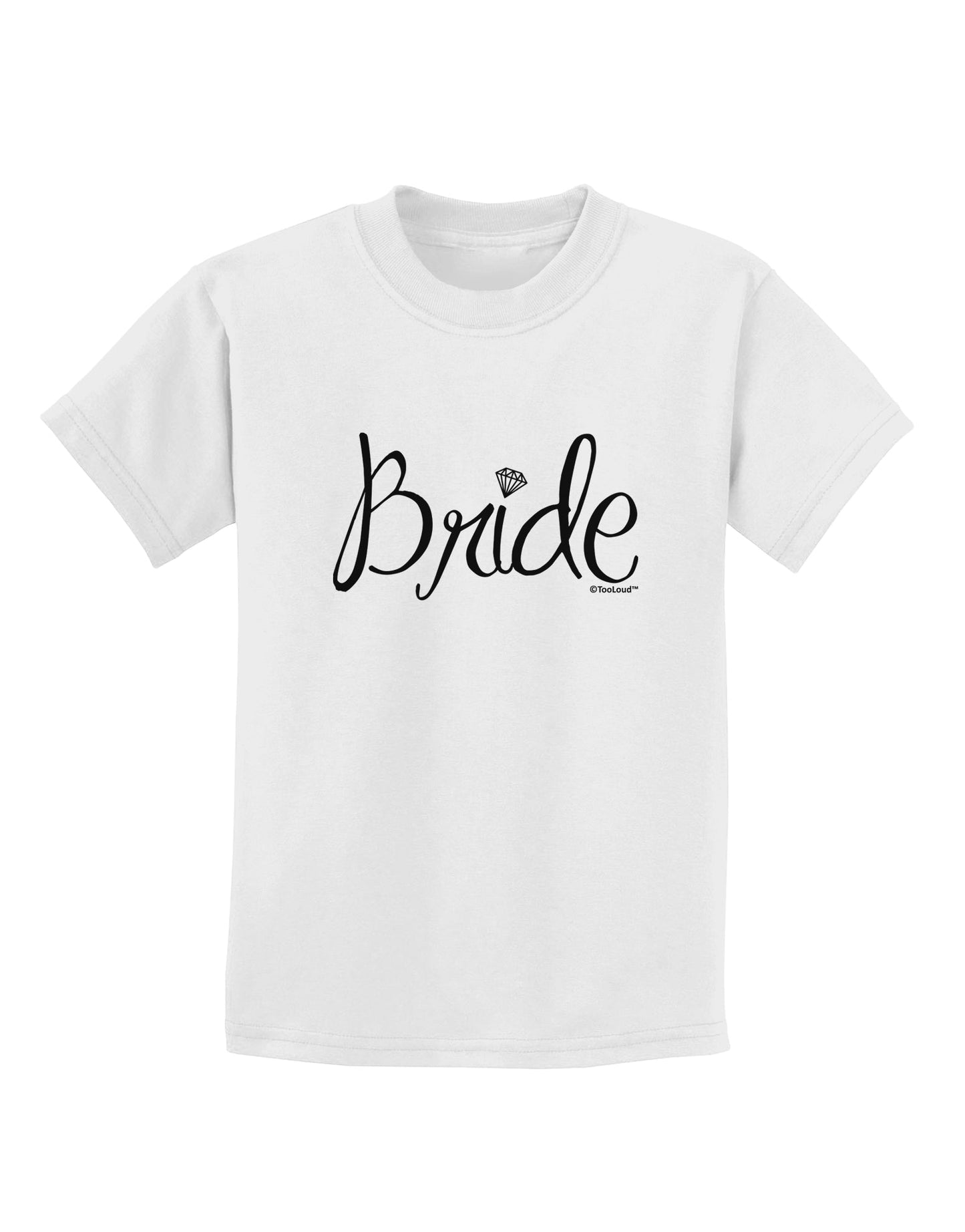Bride Design - Diamond Childrens T-Shirt-Childrens T-Shirt-TooLoud-White-X-Small-Davson Sales