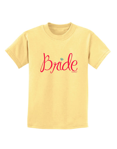 Bride Design - Diamond - Color Childrens T-Shirt-Childrens T-Shirt-TooLoud-Daffodil-Yellow-X-Small-Davson Sales