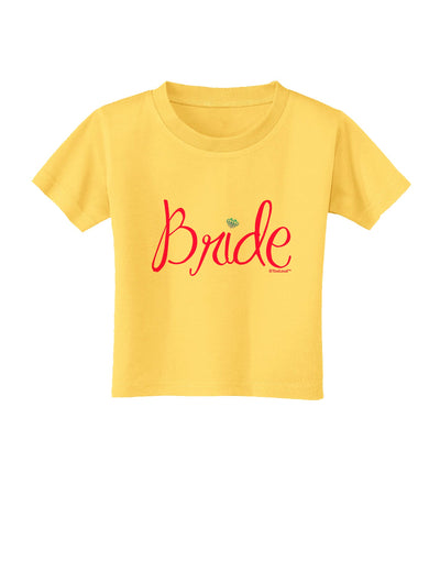 Bride Design - Diamond - Color Toddler T-Shirt-Toddler T-Shirt-TooLoud-Yellow-2T-Davson Sales