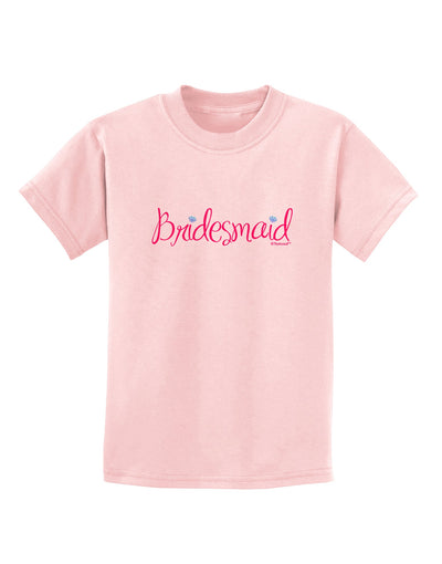 Bridesmaid Design - Diamonds - Color Childrens T-Shirt-Childrens T-Shirt-TooLoud-PalePink-X-Small-Davson Sales