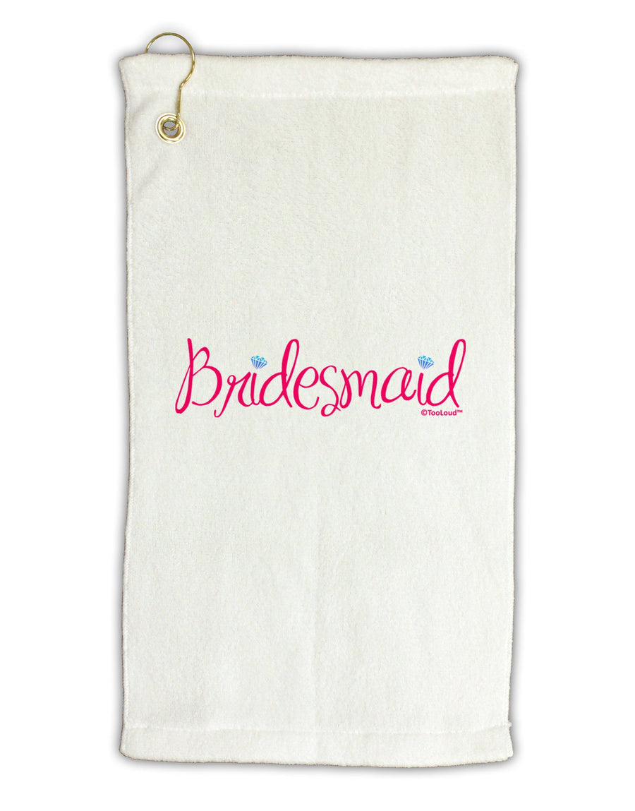 Bridesmaid Design - Diamonds - Color Micro Terry Gromet Golf Towel 16 x 25 inch-Golf Towel-TooLoud-White-Davson Sales