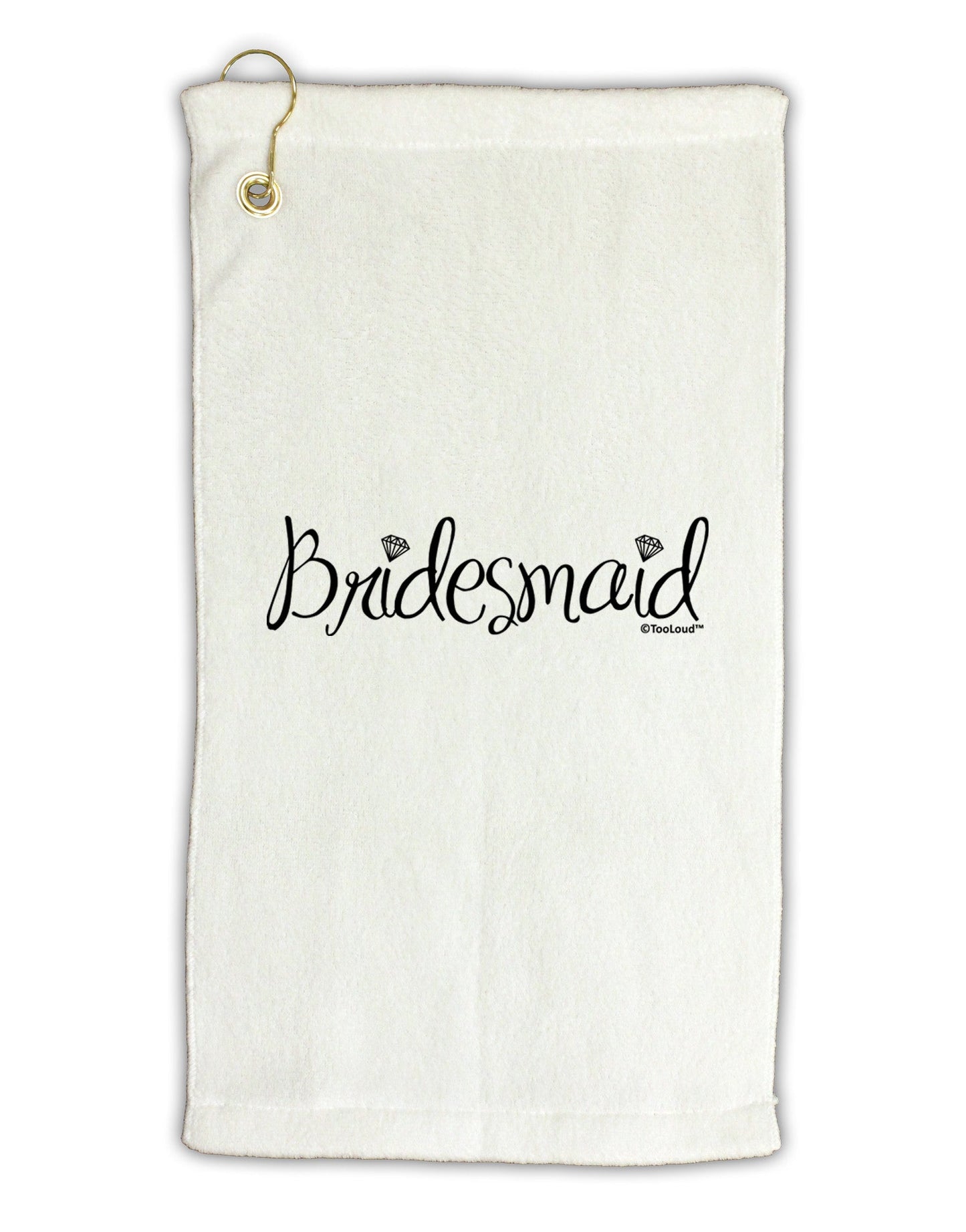 Bridesmaid Design - Diamonds Micro Terry Gromet Golf Towel 16 x 25 inch-Golf Towel-TooLoud-White-Davson Sales