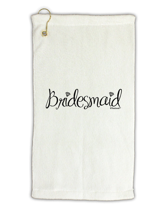 Bridesmaid Design - Diamonds Micro Terry Gromet Golf Towel 16 x 25 inch-Golf Towel-TooLoud-White-Davson Sales