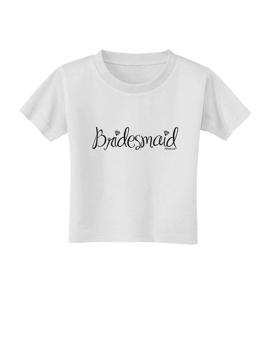 Bridesmaid Design - Diamonds Toddler T-Shirt-Toddler T-Shirt-TooLoud-White-2T-Davson Sales