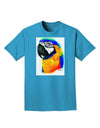 Brightly Colored Parrot Watercolor Adult Dark T-Shirt-Mens T-Shirt-TooLoud-Turquoise-Small-Davson Sales