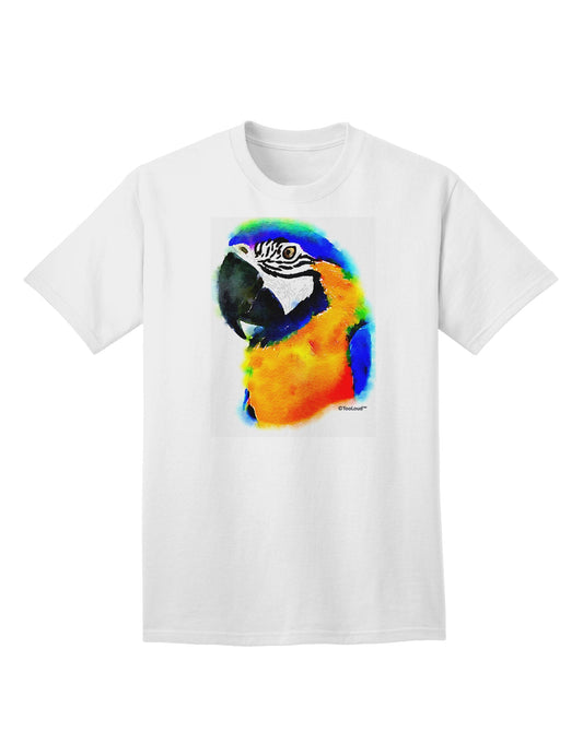 Brightly Colored Parrot Watercolor Adult T-Shirt-Mens T-Shirt-TooLoud-White-Small-Davson Sales