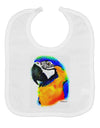 Brightly Colored Parrot Watercolor Baby Bib