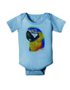 Brightly Colored Parrot Watercolor Baby Romper Bodysuit-Baby Romper-TooLoud-Light-Blue-06-Months-Davson Sales