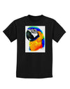 Brightly Colored Parrot Watercolor Childrens Dark T-Shirt-Childrens T-Shirt-TooLoud-Black-X-Small-Davson Sales