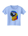 Brightly Colored Parrot Watercolor Toddler T-Shirt-Toddler T-Shirt-TooLoud-Aquatic-Blue-2T-Davson Sales