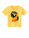 Brightly Colored Parrot Watercolor Toddler T-Shirt-Toddler T-Shirt-TooLoud-Yellow-2T-Davson Sales