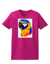 Brightly Colored Parrot Watercolor Womens Dark T-Shirt-TooLoud-Hot-Pink-Small-Davson Sales